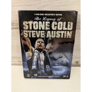 Stone Cold Steve Austin DVD 3 Disc One Size Black WWE Wrestling Legacy Set